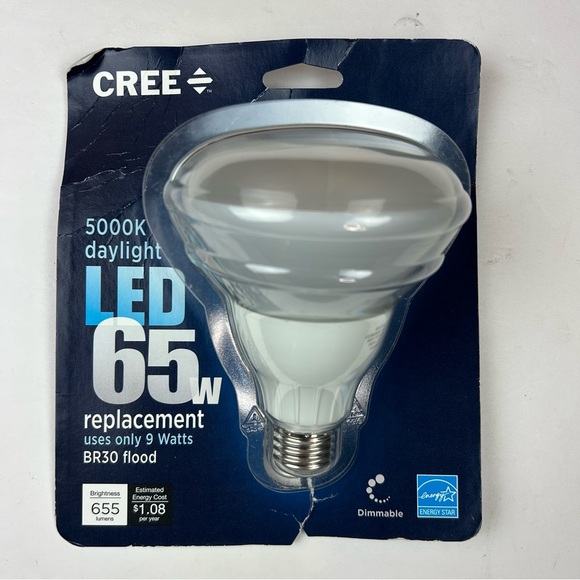 NEW - Cree LED 65 Watt Flood Light Bulb 5000 Daylight Model BR30 - Picture 1 of 5